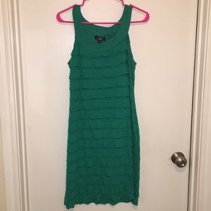 Green Flitted Dress